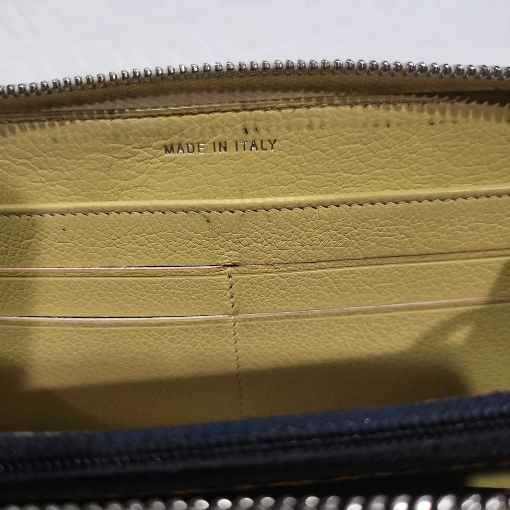 Chanel 25th Anniversary Yellow Goatskin Long Wallet Lucky Clover Logo